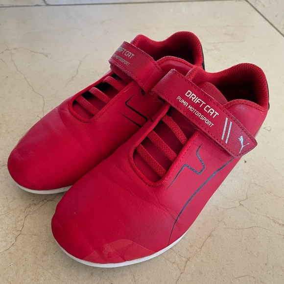 Rosso Corsa red Ferrari x Puma first steps Drift Cat Delta V sneakers 2C - Picture 3 of 8